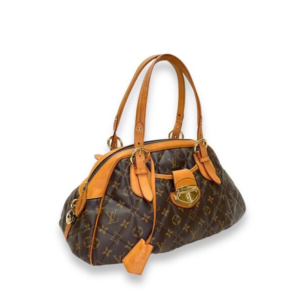 Etoile Brown Top Handle Bag in Monogram Coated Canvas, Gold hardware - Image 3