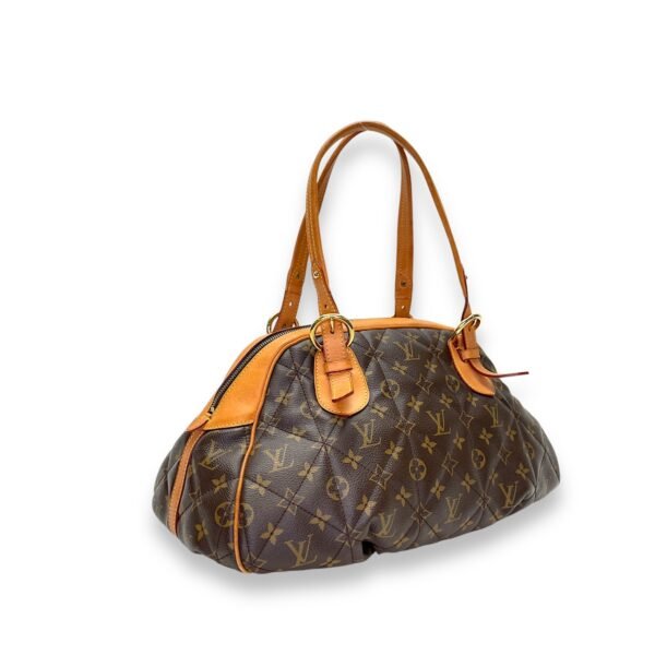 Etoile Brown Top Handle Bag in Monogram Coated Canvas, Gold hardware - Image 4