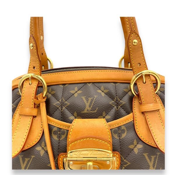 Etoile Brown Top Handle Bag in Monogram Coated Canvas, Gold hardware - Image 7