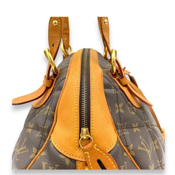 Etoile Brown Top Handle Bag in Monogram Coated Canvas, Gold hardware - Image 8