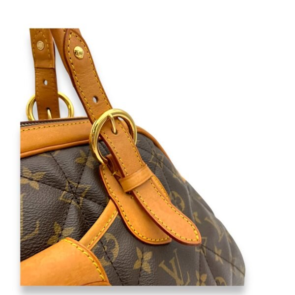 Etoile Brown Top Handle Bag in Monogram Coated Canvas, Gold hardware - Image 9