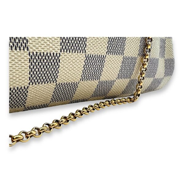 Eva Damier Azur Shoulder Bag in Coated Canvas, Gold hardware - Image 10
