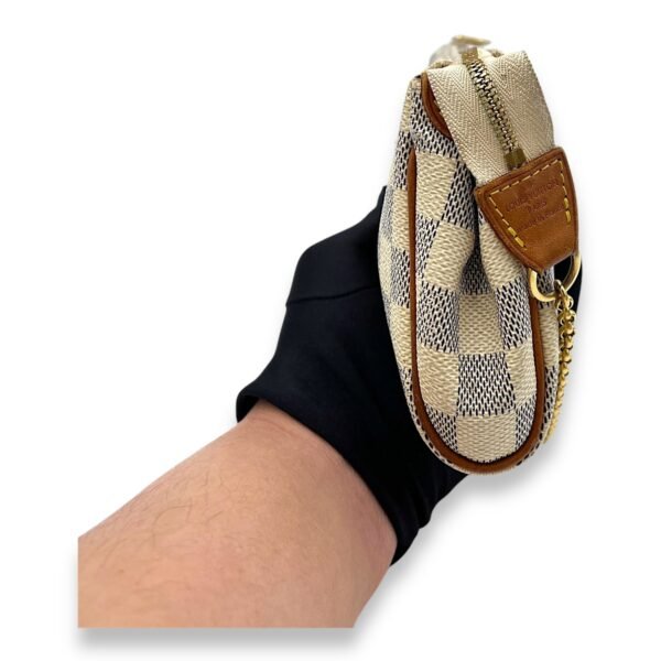 Eva Damier Azur Shoulder Bag in Coated Canvas, Gold hardware - Image 3