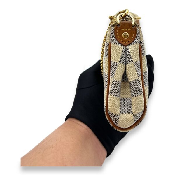 Eva Damier Azur Shoulder Bag in Coated Canvas, Gold hardware - Image 4