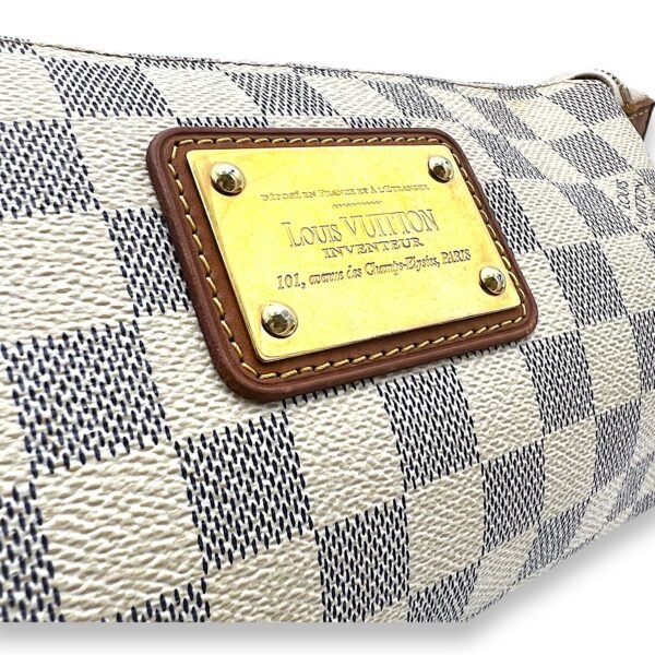 Eva Damier Azur Shoulder Bag in Coated Canvas, Gold hardware - Image 6