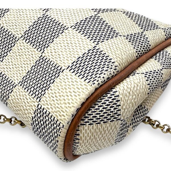 Eva Damier Azur Shoulder Bag in Coated Canvas, Gold hardware - Image 9
