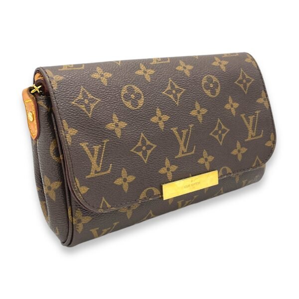 Favourite Crossbody Bag Brown in Monogram Coated Canvas, Gold hardware - Image 3