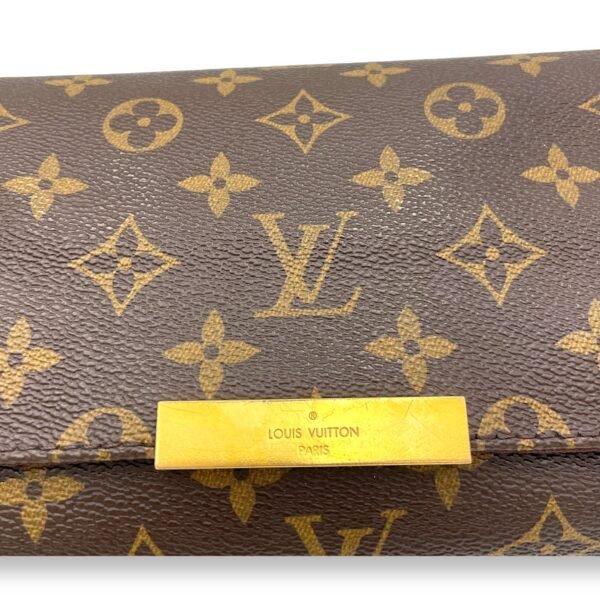 Favourite Crossbody Bag Brown in Monogram Coated Canvas, Gold hardware - Image 7