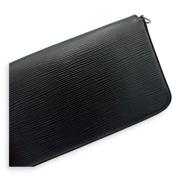 Felicie Black Wallet On Chain in Epi Leather, Silver hardware - Image 10