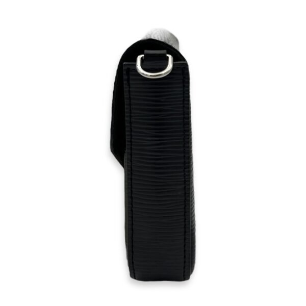 Felicie Black Wallet On Chain in Epi Leather, Silver hardware - Image 2