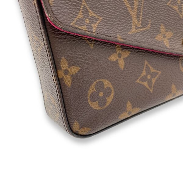 Felicie Brown Wallet On Chain in Monogram Coated Canvas, Gold hardware - Image 10