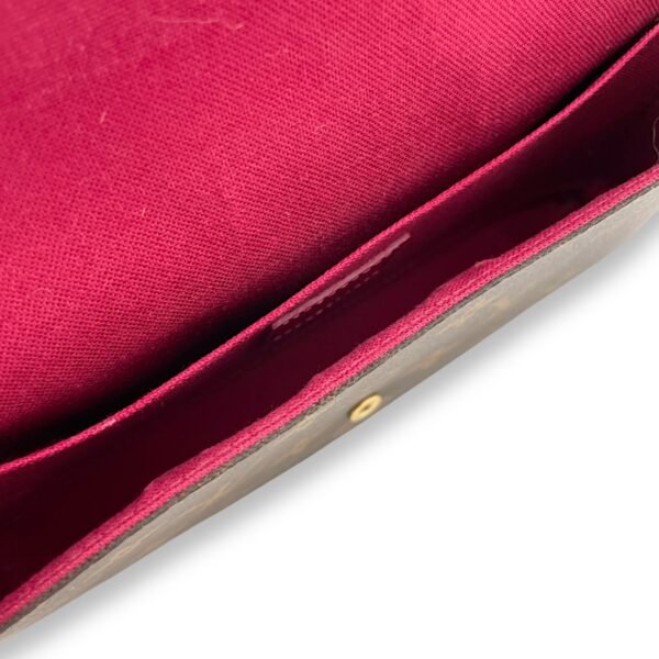 Felicie Brown Wallet On Chain in Monogram Coated Canvas, Gold hardware - Image 11
