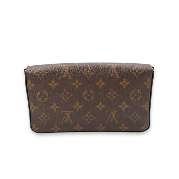 Felicie Brown Wallet On Chain in Monogram Coated Canvas, Gold hardware - Image 2
