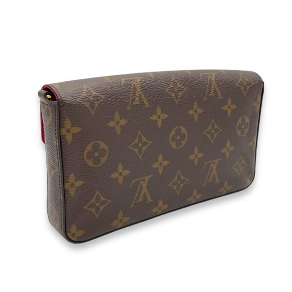 Felicie Brown Wallet On Chain in Monogram Coated Canvas, Gold hardware - Image 4
