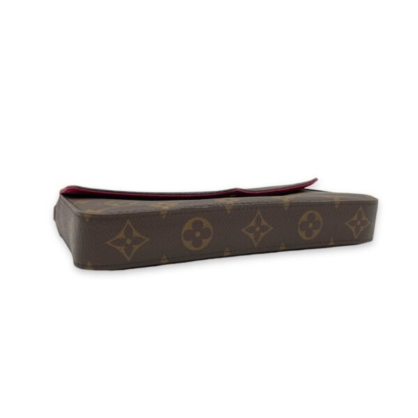 Felicie Brown Wallet On Chain in Monogram Coated Canvas, Gold hardware - Image 5