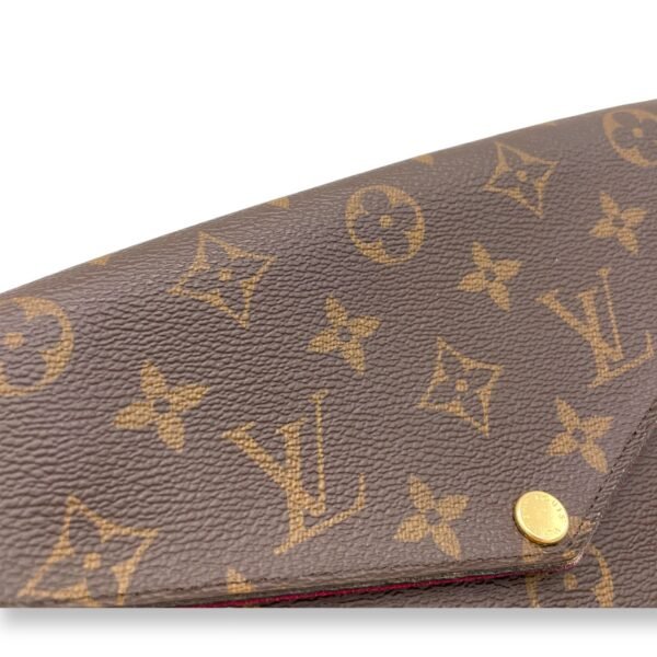 Felicie Brown Wallet On Chain in Monogram Coated Canvas, Gold hardware - Image 6