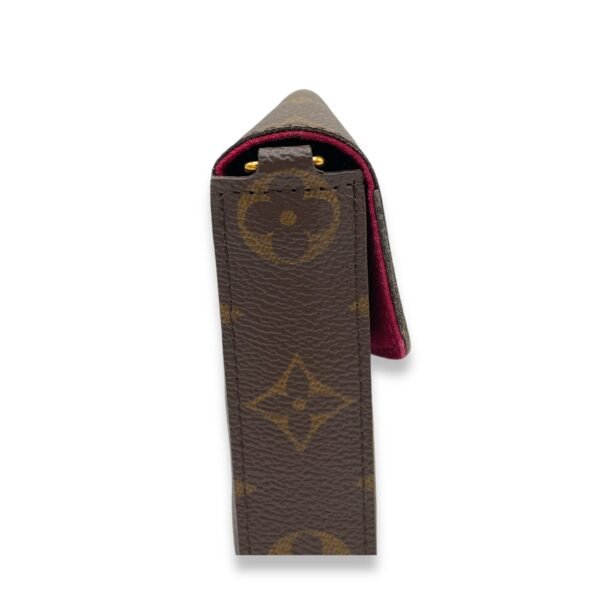 Felicie Brown Wallet On Chain in Monogram Coated Canvas, Gold hardware - Image 8