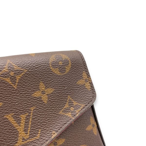 Felicie Brown Wallet On Chain in Monogram Coated Canvas, Gold hardware - Image 9