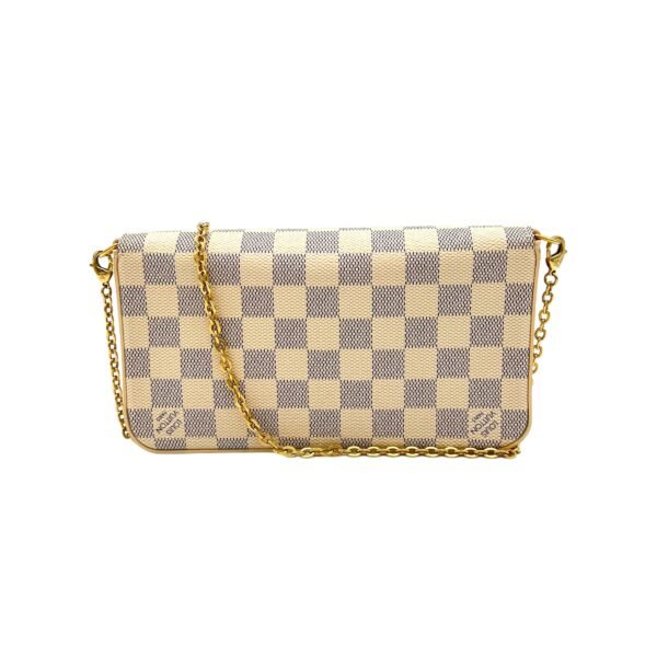 Felicie Damier Azur Crossbody Bag in Coated Canvas, Gold hardware - Image 2