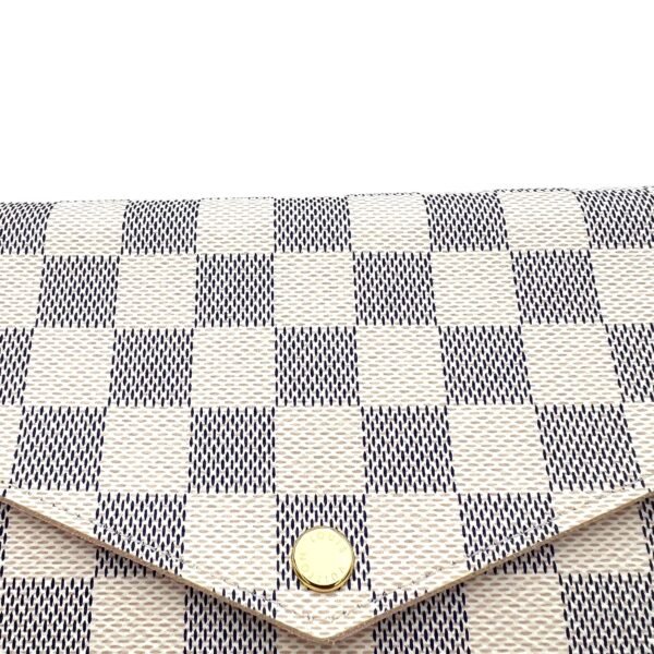 Felicie Damier Azur Crossbody Bag in Coated Canvas, Gold hardware - Image 7