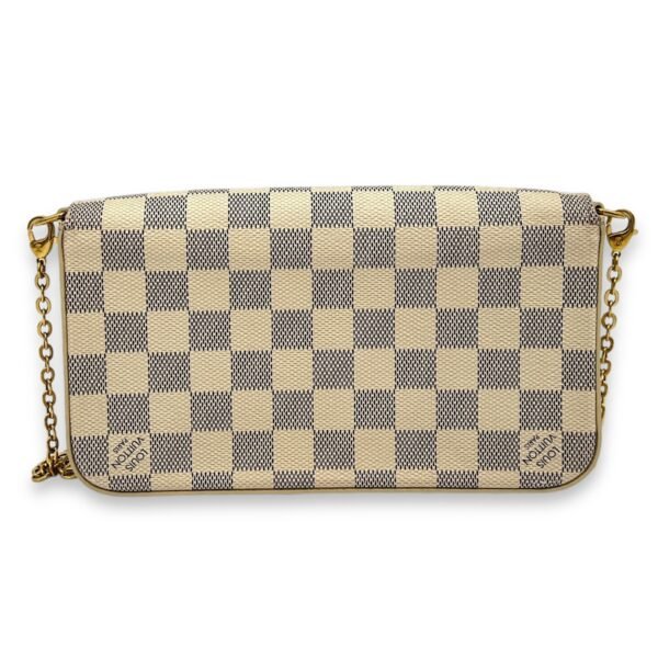 Felicie Damier Azur Wallet On Chain in Coated Canvas, Gold hardware - Image 2