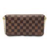 Felicie Damier Ebene Wallet On Chain in Coated Canvas, Gold hardware - Image 2