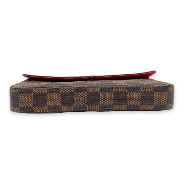 Felicie Damier Ebene Wallet On Chain in Coated Canvas, Gold hardware - Image 5