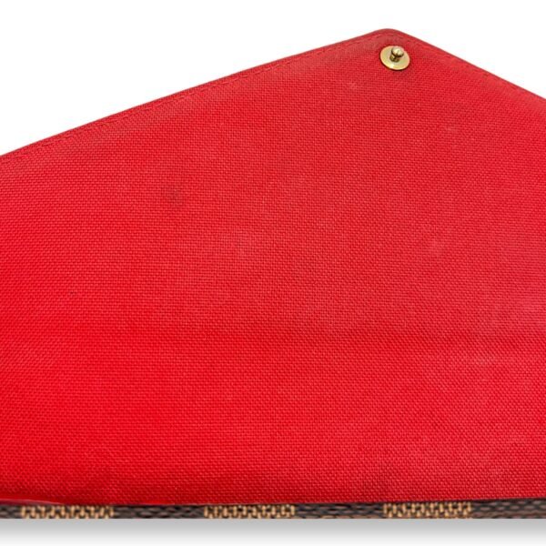 Felicie Damier Ebene Wallet On Chain in Coated Canvas, Gold hardware - Image 8
