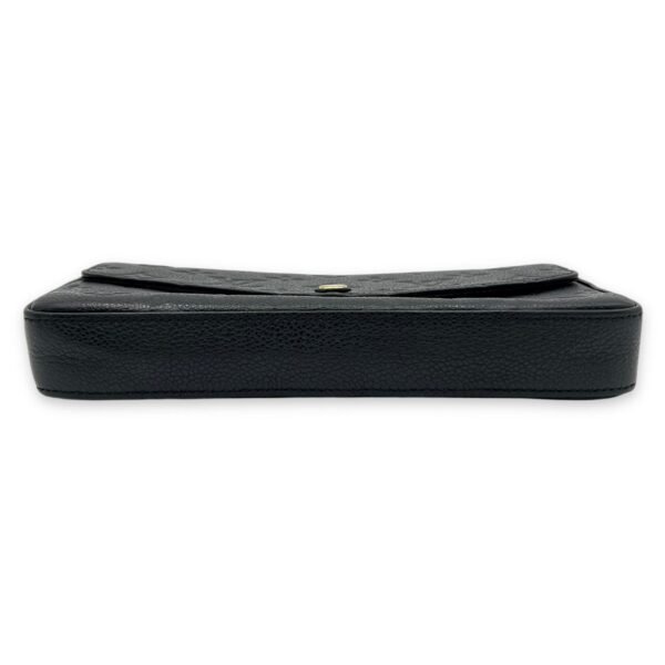 Felicie Wallet On Chain Black in Empreinte Leather, Gold hardware - Image 5