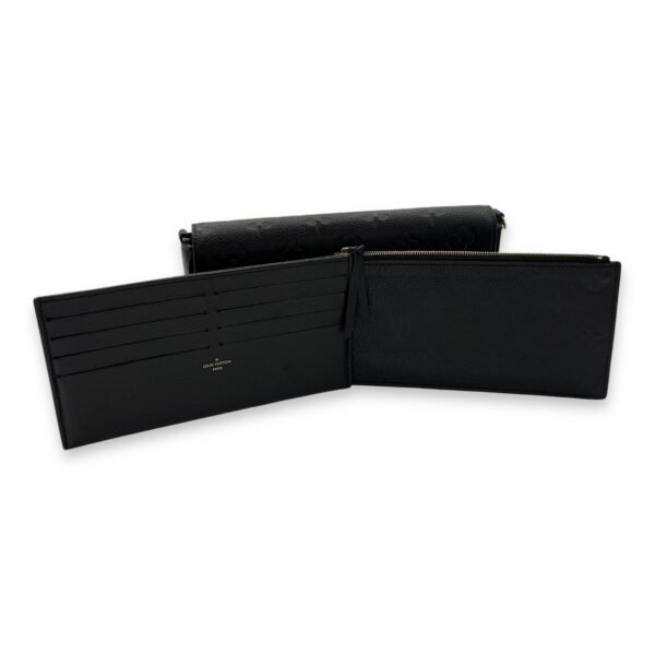 Felicie Wallet On Chain Black in Monogram Empreinte Leather, Gold hardware - Image 9
