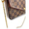 Felicie Wallet On Chain Brown in Coated Canvas, Gold hardware - Image 10