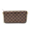 Felicie Wallet On Chain Brown in Coated Canvas, Gold hardware - Image 2