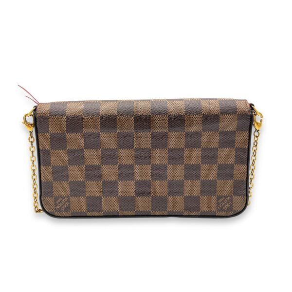 Felicie Wallet On Chain Brown in Coated Canvas, Gold hardware - Image 2