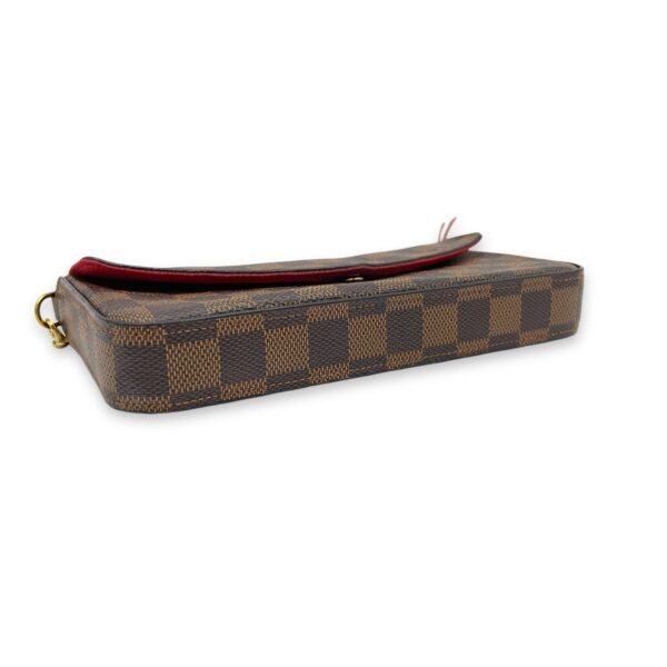 Felicie Wallet On Chain Brown in Coated Canvas, Gold hardware - Image 5