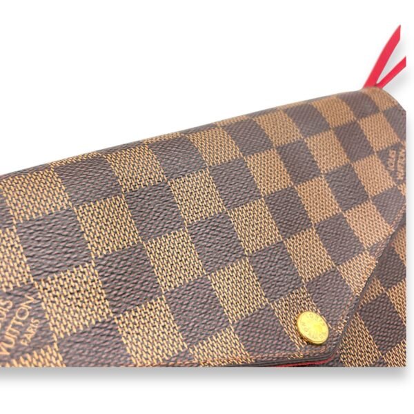 Felicie Wallet On Chain Brown in Coated Canvas, Gold hardware - Image 6