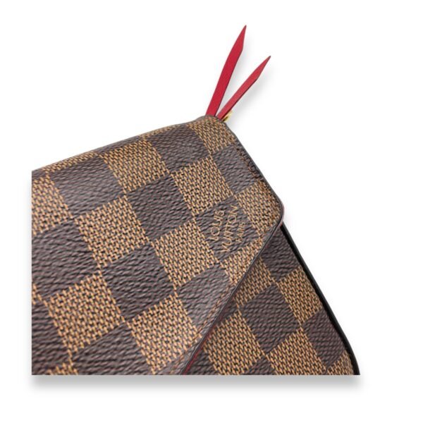 Felicie Wallet On Chain Brown in Coated Canvas, Gold hardware - Image 9