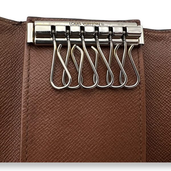 Flap Brown Key Holder in Monogram Coated Canvas, Gold hardware - Image 10
