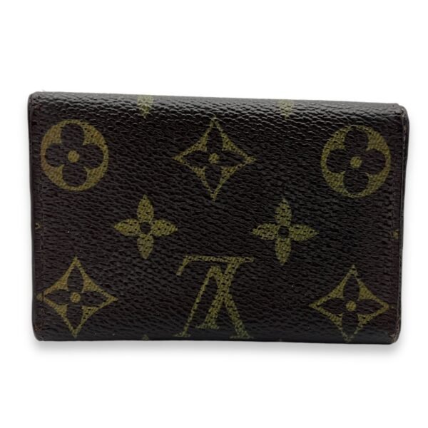 Flap Brown Key Holder in Monogram Coated Canvas, Gold hardware - Image 2