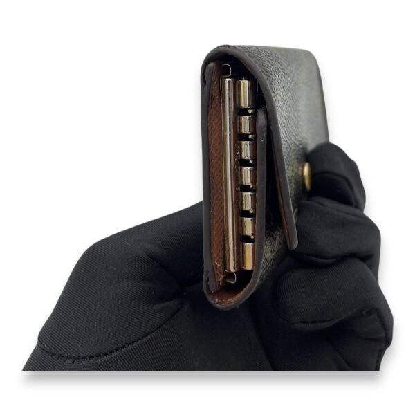 Flap Brown Key Holder in Monogram Coated Canvas, Gold hardware - Image 3