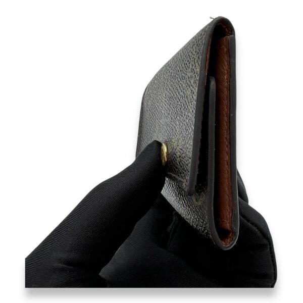 Flap Brown Key Holder in Monogram Coated Canvas, Gold hardware - Image 4