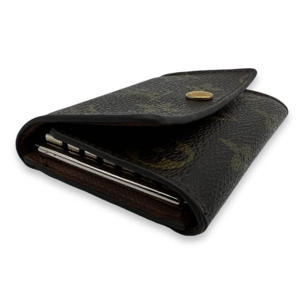 Flap Brown Key Holder in Monogram Coated Canvas, Gold hardware - Image 7