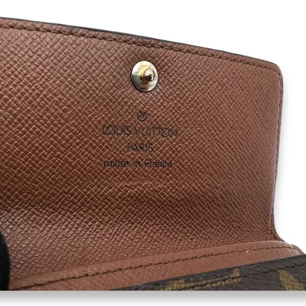 Flap Brown Key Holder in Monogram Coated Canvas, Gold hardware - Image 8