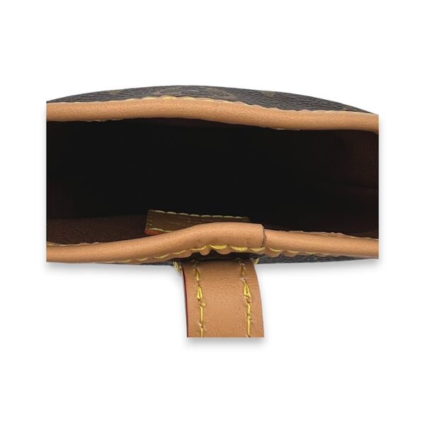 Fold Me Brown Crossbody Bag in Monogram Coated Canvas, Gold hardware - Image 10