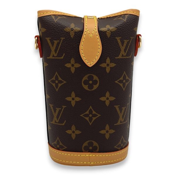 Fold Me Brown Crossbody Bag in Monogram Coated Canvas, Gold hardware - Image 2