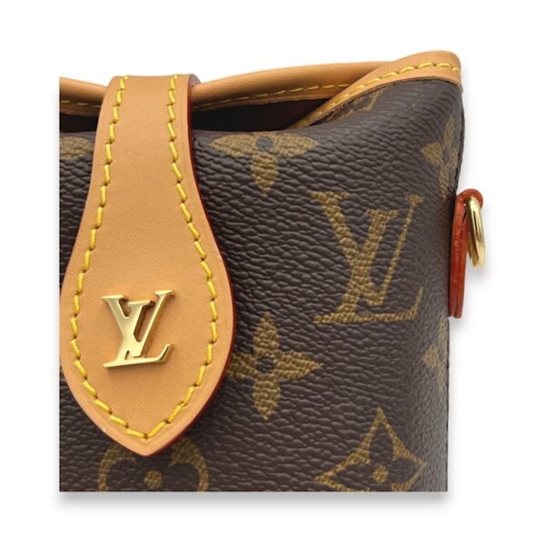 Fold Me Brown Crossbody Bag in Monogram Coated Canvas, Gold hardware - Image 8