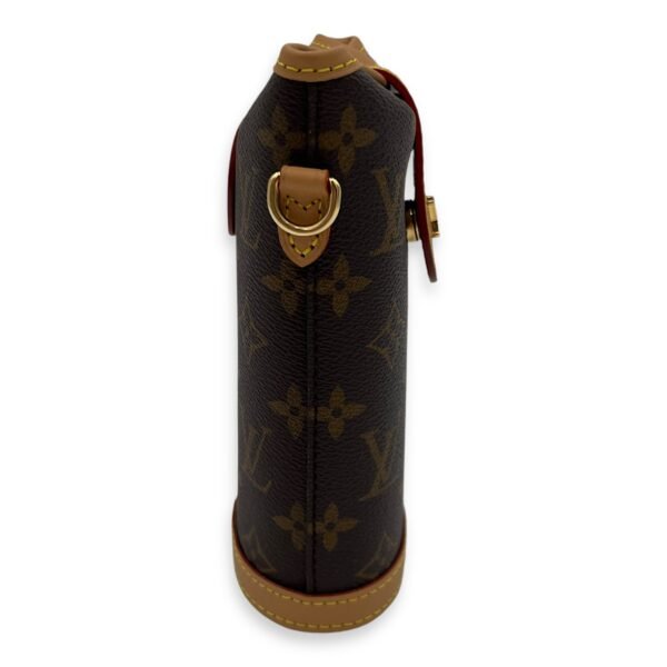 Fold Me Brown Crossbody Bag in Monogram Coated Canvas, Gold hardware - Image 3