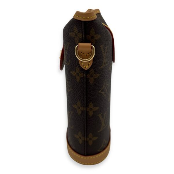 Fold Me Brown Crossbody Bag in Monogram Coated Canvas, Gold hardware - Image 4