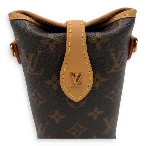 Fold Me Brown Crossbody Bag in Monogram Coated Canvas, Gold hardware - Image 7