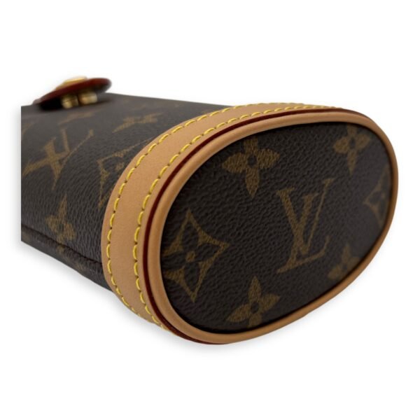 Fold Me Brown Crossbody Bag in Monogram Coated Canvas, Gold hardware - Image 8