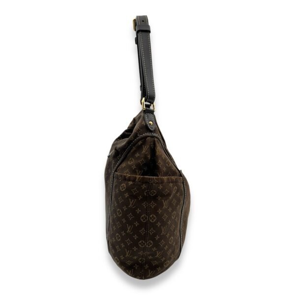 Fusain Idylle Romance Brown Shoulder Bag in Canvas, Gold hardware - Image 3